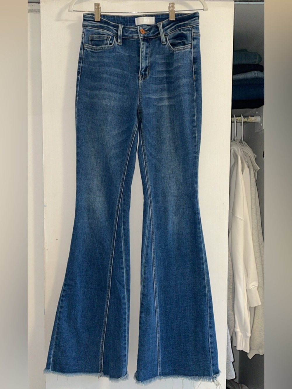 Women's Blue High-Rise Flare Jeans